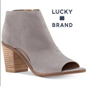 Woman's Lucky Brand LK-Kasima Leather Ankle Booties Size 10 Driftwood New in Box